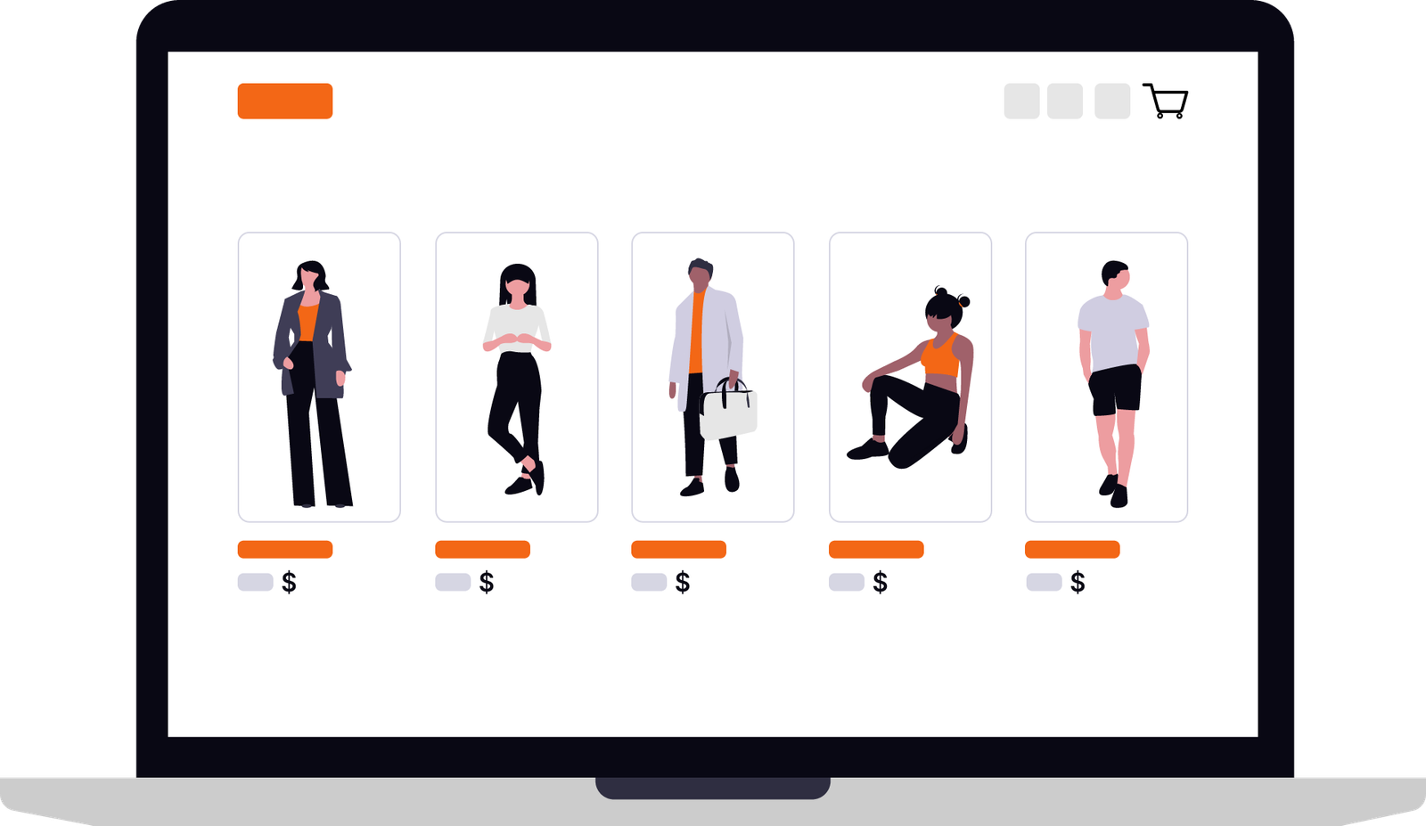 Ilustracja e-commerce